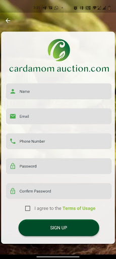 Android application Cardamom Auction screenshort
