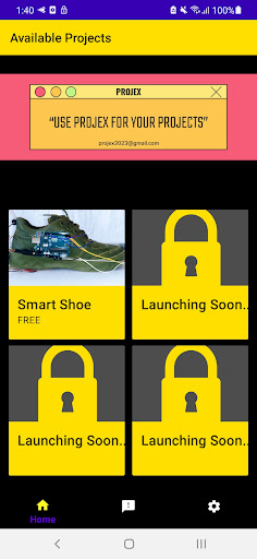 PROJEX-An E-learning App Screen 2