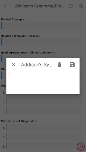 Screenshot of NurseThink® NoteBook