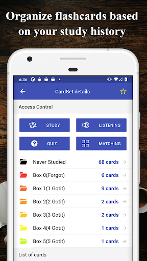 Screenshot of Korean Flashcards