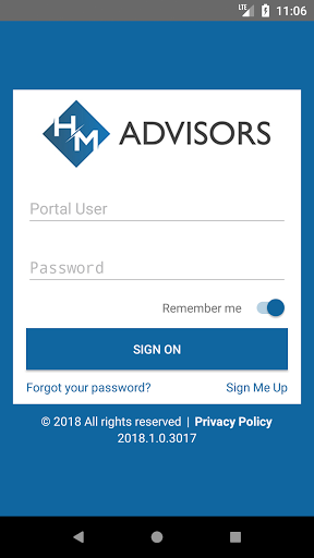 Android application HM Advisors screenshort