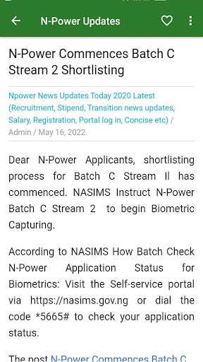 News for Npower Nigeria 2022