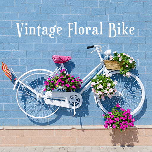Vintage Floral Bike Theme  Icon