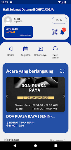 Android application GHFC JOGJA screenshort