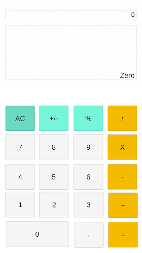 Android application Calculator: Number to Words screenshort