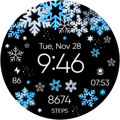 Leaves and Snow Flakes - Wear OS