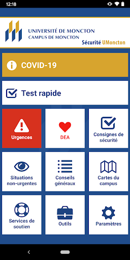 Android application Sécurité UMoncton screenshort