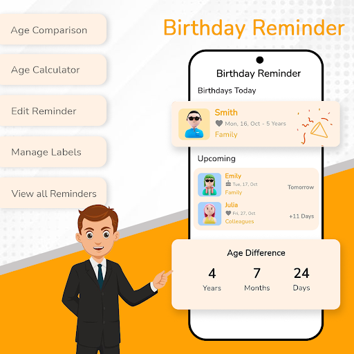 Android application Birthday Countdown & Reminder screenshort