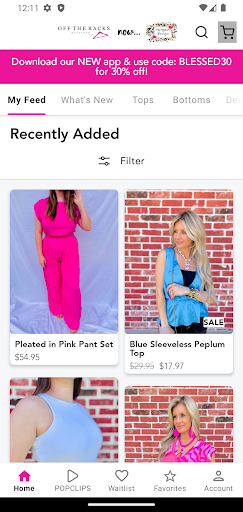 Android application Off the Racks Boutique screenshort