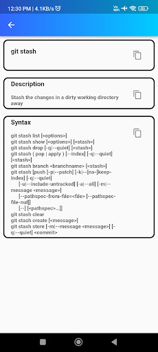 Git Commands Screen 3