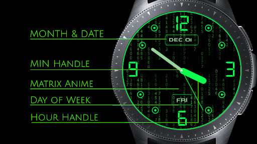 Animated Matrix - Watch Face Screen 2