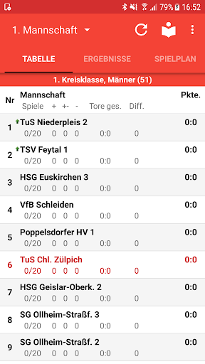 Android application TuS Chlodwig Zülpich Handball screenshort
