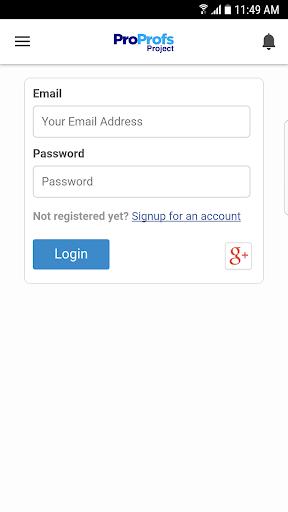 Android application ProProfs Project screenshort