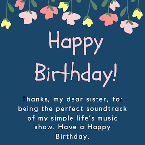 birthday wishes for sister with music