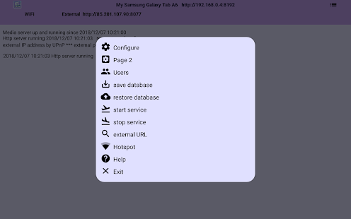 eXport-it UPnP Client/Server Captura de tela