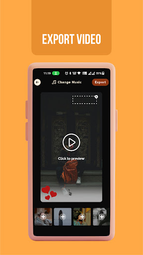 Android application Video Status Maker: VibeClips screenshort