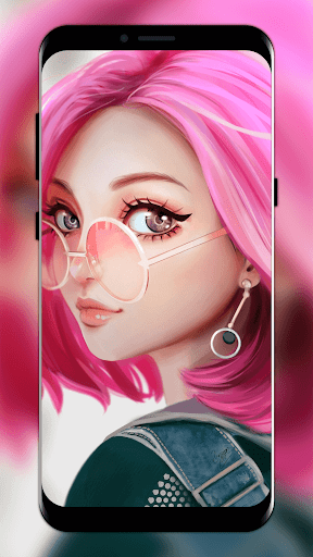 Android application Live Glitter Girly Wallpaper screenshort