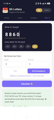 4D TOTO SG Lottery Results screenshot 4