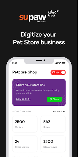 Android application SuPaw Partner screenshort