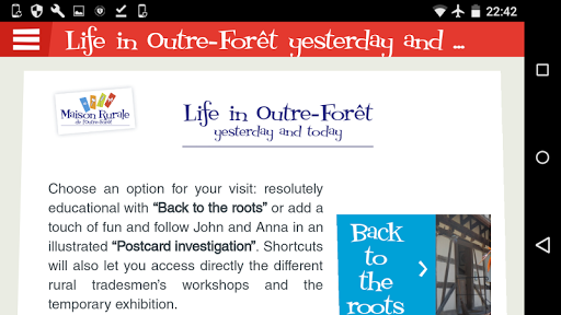 Android application Outre-Forêt yesterday and toda screenshort