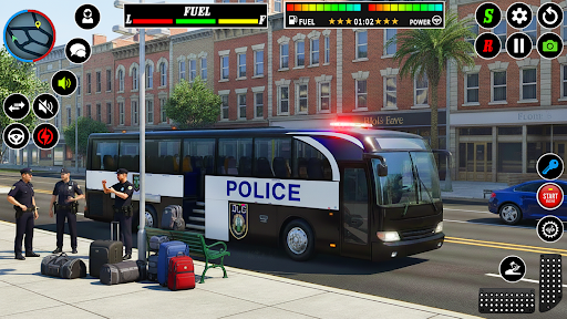 US Police Bus Driving Games 3D 3
