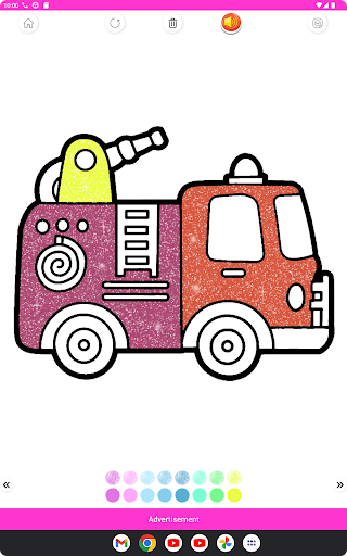 fire truck coloring book Screen 3