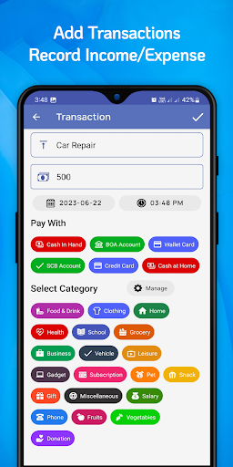Account Manager Money Counter Screen 2