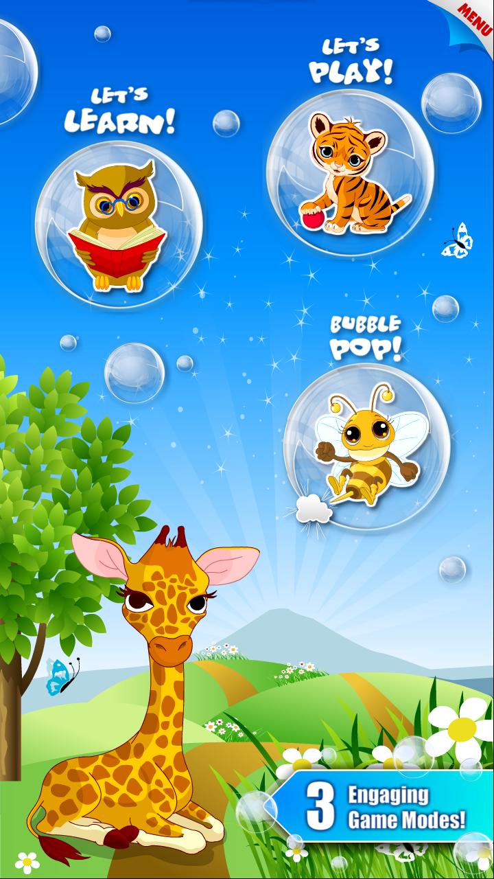 Android application Baby Bubble Activity School with Abby Monkey screenshort