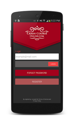 Android application CrashCourseOnline screenshort