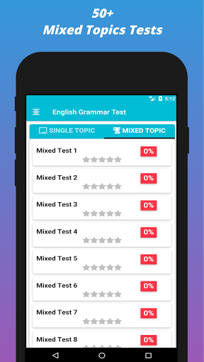 English Grammar Test Screen 2
