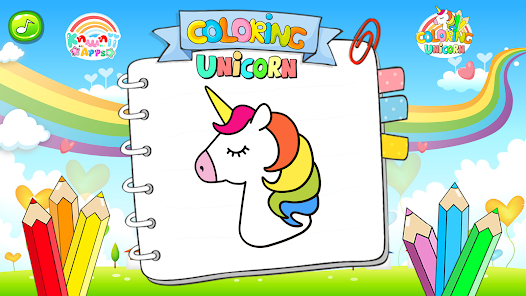 Captura 5 Unicornio lindo para colorear android