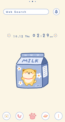 Android application Adorable Milk Theme +HOME screenshort