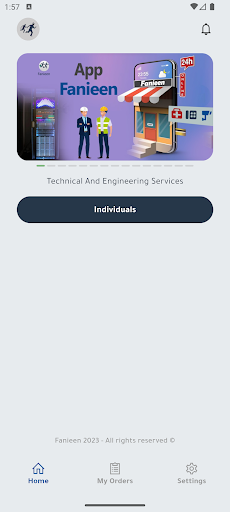 Android application Fanieen - فنيين screenshort