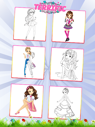 Screenshot of Fashion Coloring Book