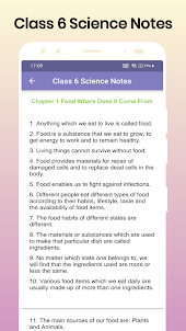 Class 6 Science Notes