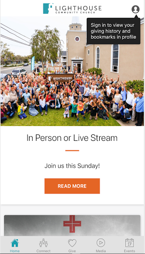 Android application Lighthouse Community Church CM screenshort