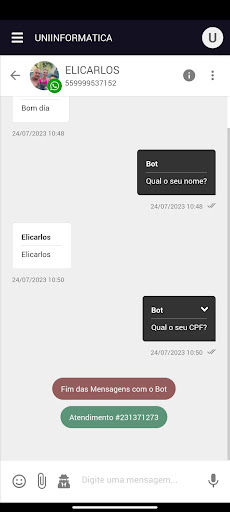 Android application Uni Chat screenshort