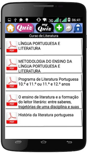 Android application Curso de Literatura (pt) screenshort
