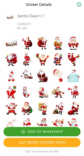 Santa Claus Stickers Screen 3