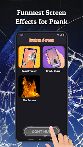 Android application Broken Screen Trick screenshort