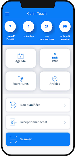 Android application CMMS Corim Touch screenshort