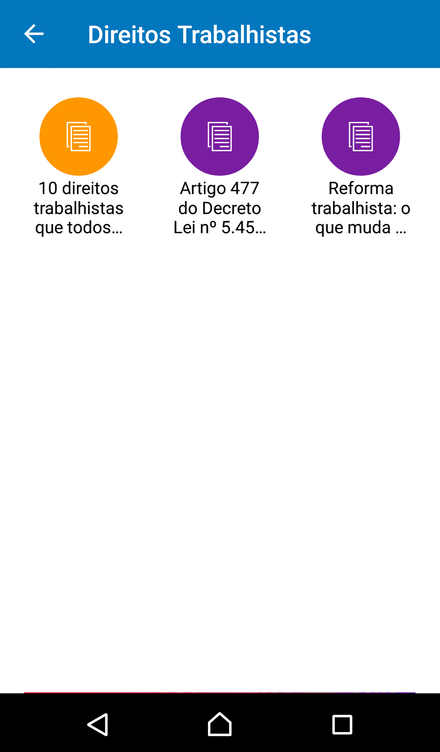 Android application Contas Trabalhistas CLT screenshort