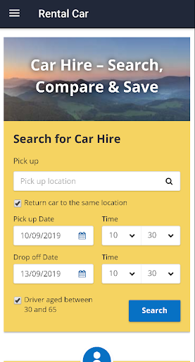 Android application Rental Car screenshort