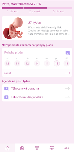 Android application MAMApp - těhotenství v týdnech screenshort