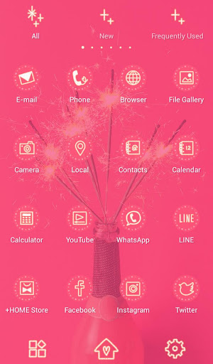 Pink Spaklers Theme Screen 3