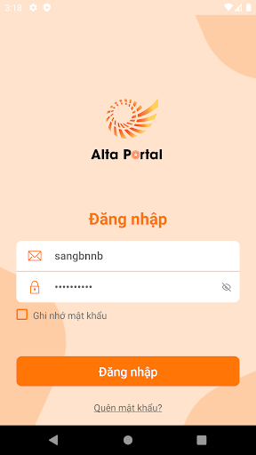 Android application Alta Portal screenshort