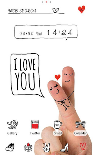Android application Love Wallpaper-Finger Art- screenshort