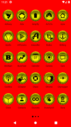 Yellow Icon Pack Style 5 Screen 2
