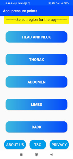 Android application Acupressure points: all region screenshort