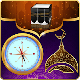 Qibla compass direction  -  prayer timing  -  azan icon
